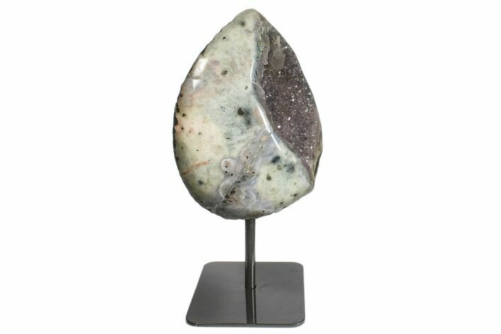Amethyst Geode Section on Metal Stand - Uruguay #171911